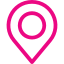 a pink location pin icon