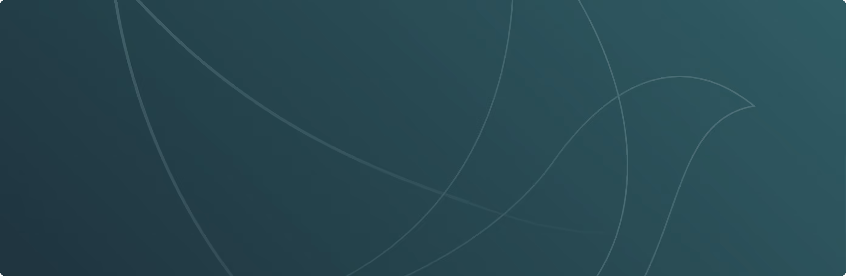 Abstract teal background with fine curved lines forming a stylized bird shape.