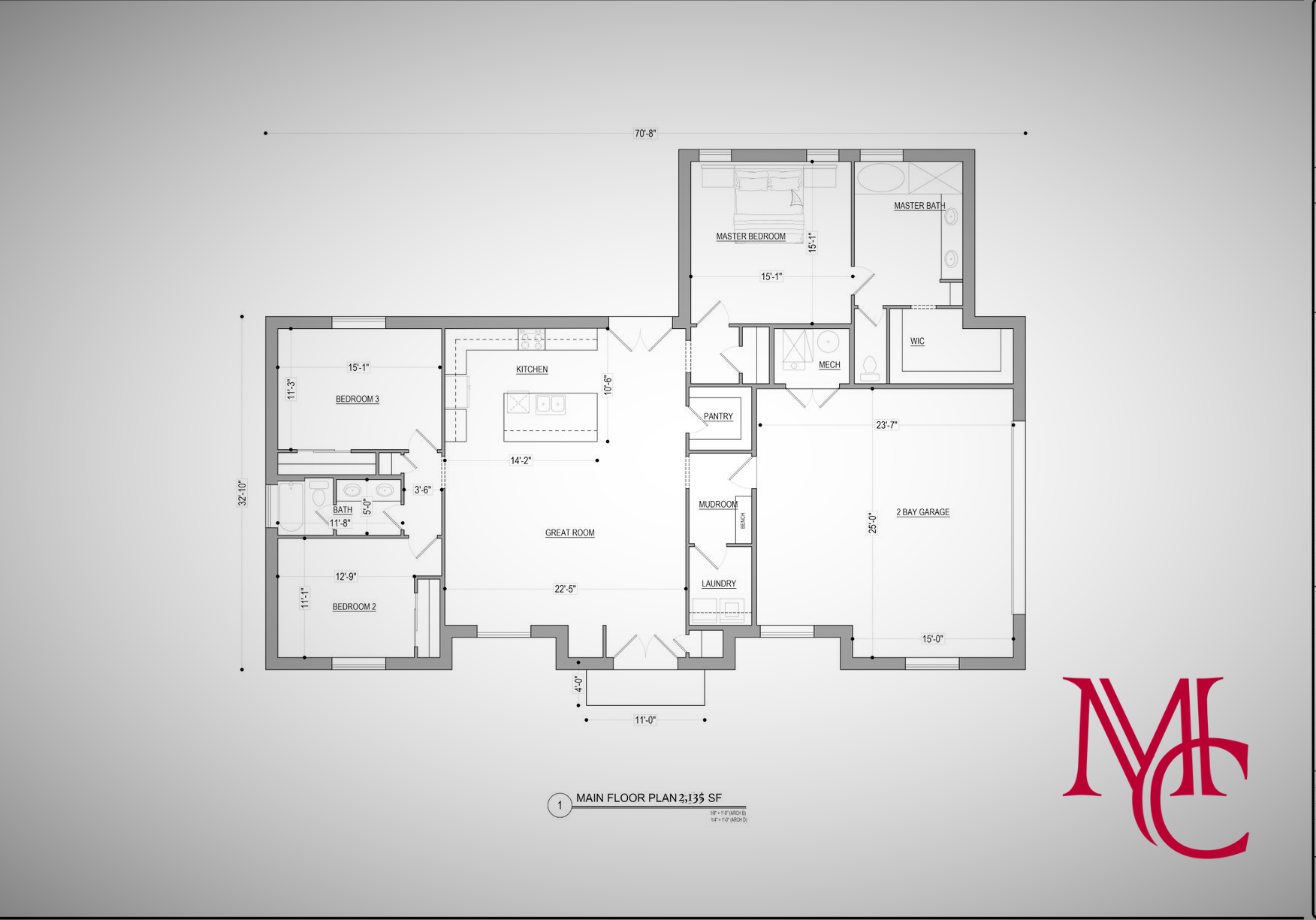 46 Northfleet Drive floor plan - 2135 square feet main level open plan