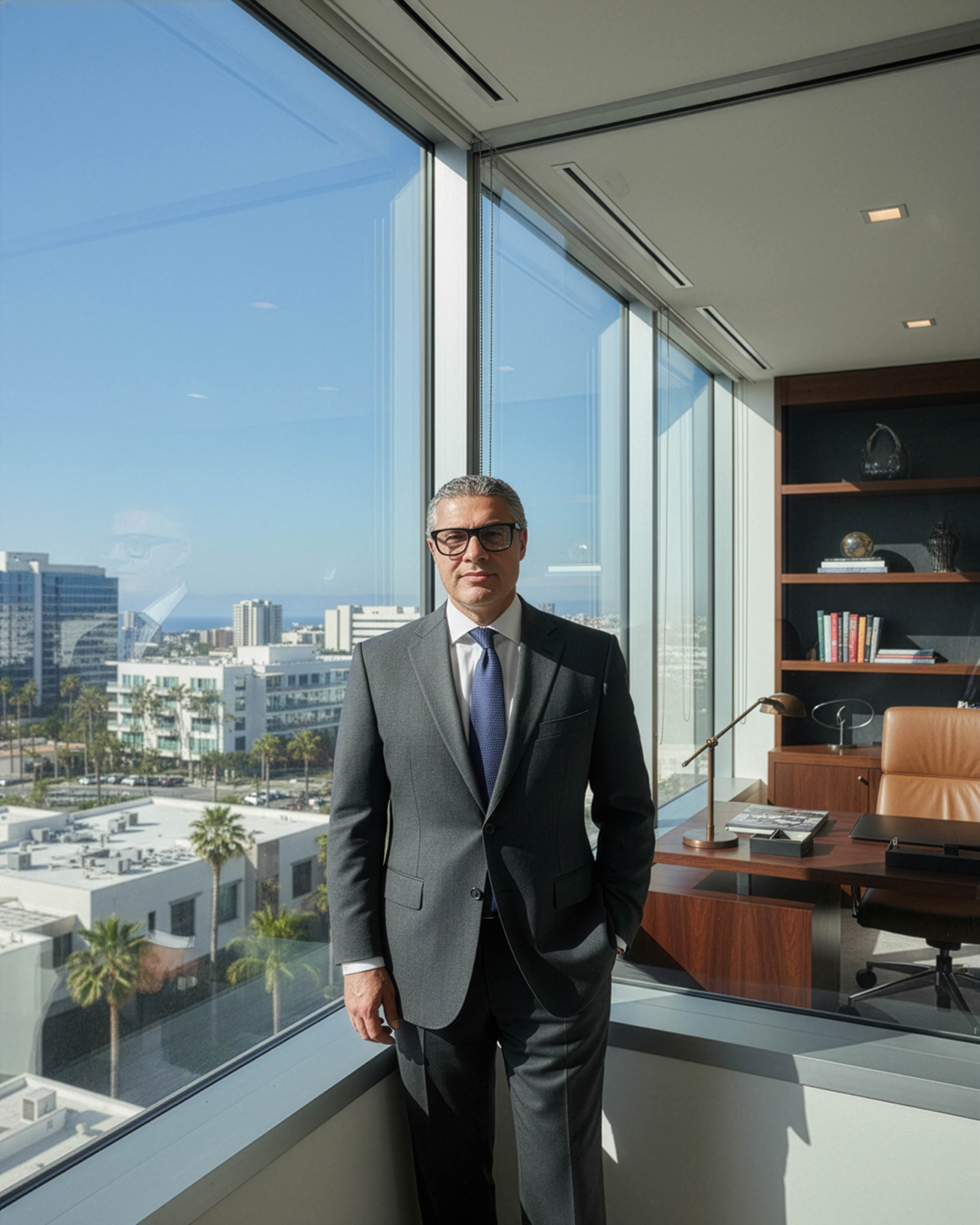 Cameron Torabi, Principal of Mason Capital Group, in his Bentonville office overlooking Northwest Arkansas