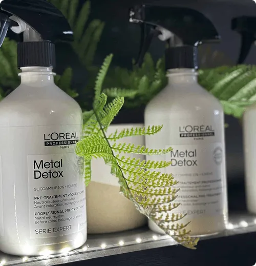 L'Oréal Professionnel Metal Detox, the hair detox treatment used before color at The Do Cut and Color in Dallas.