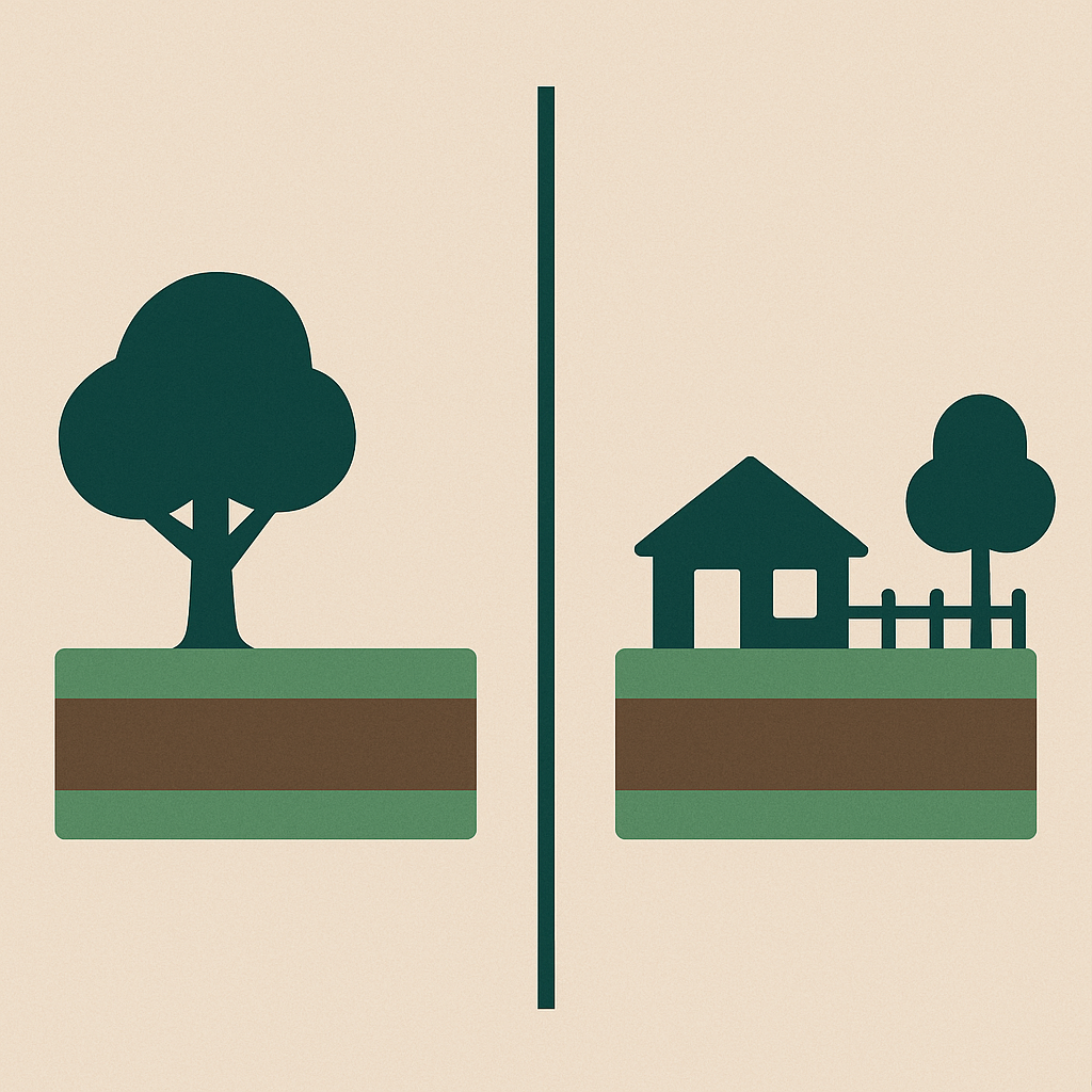 raw land vs flipped land