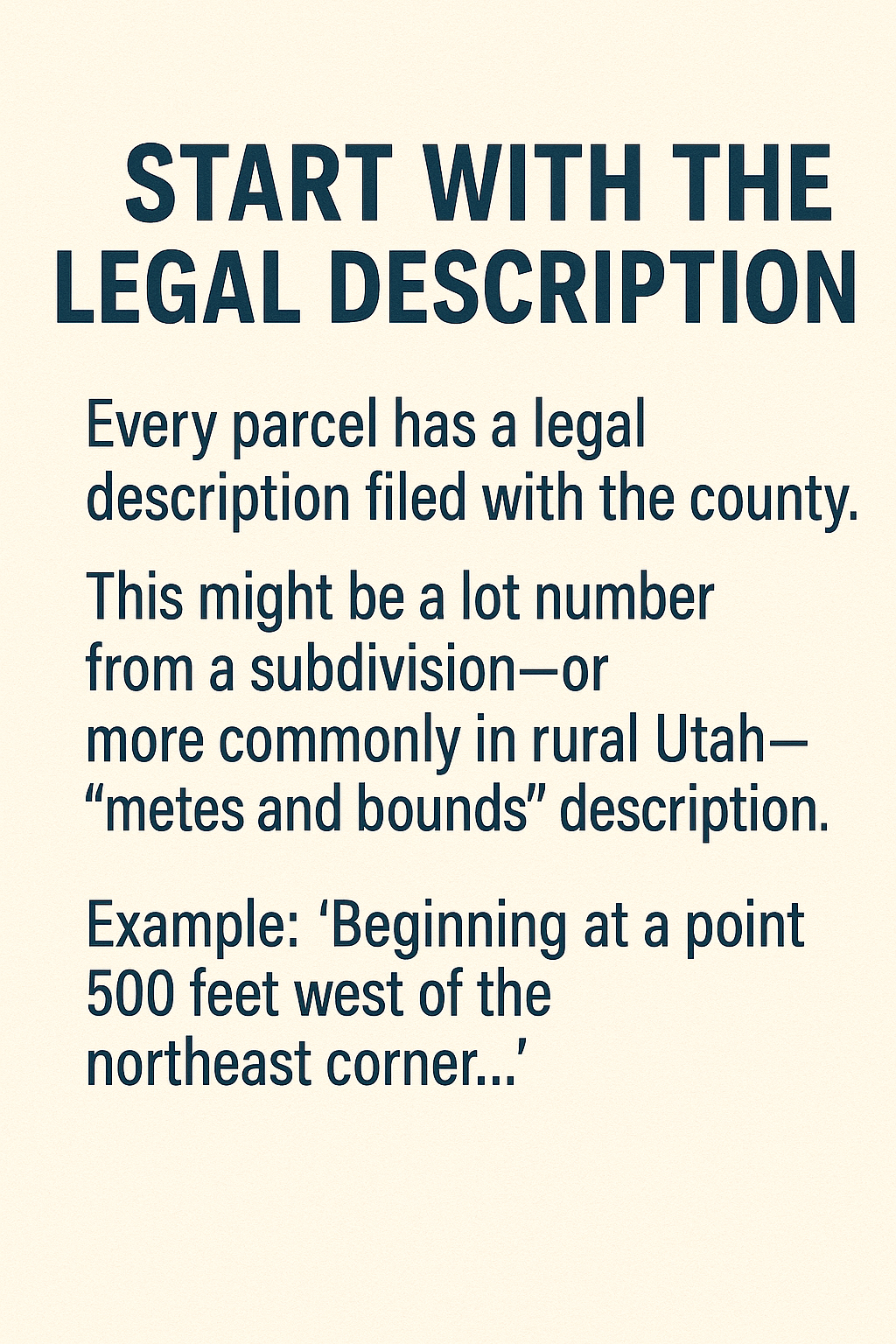 Start With the Legal Description