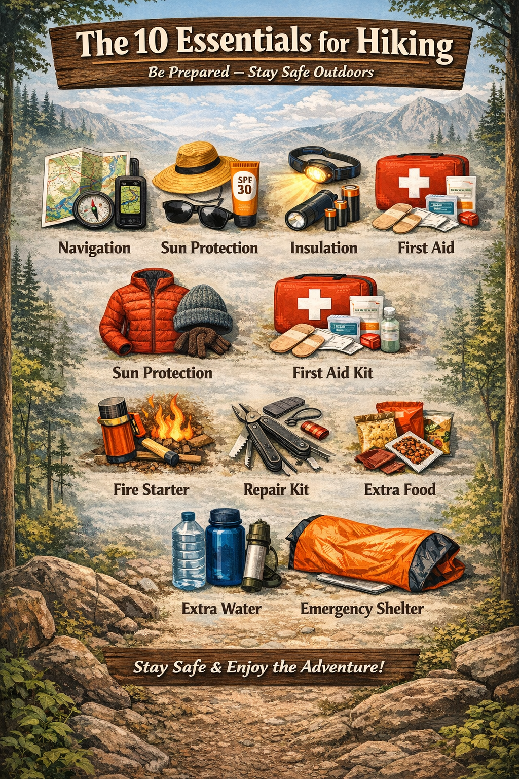 10 essentials for hiking