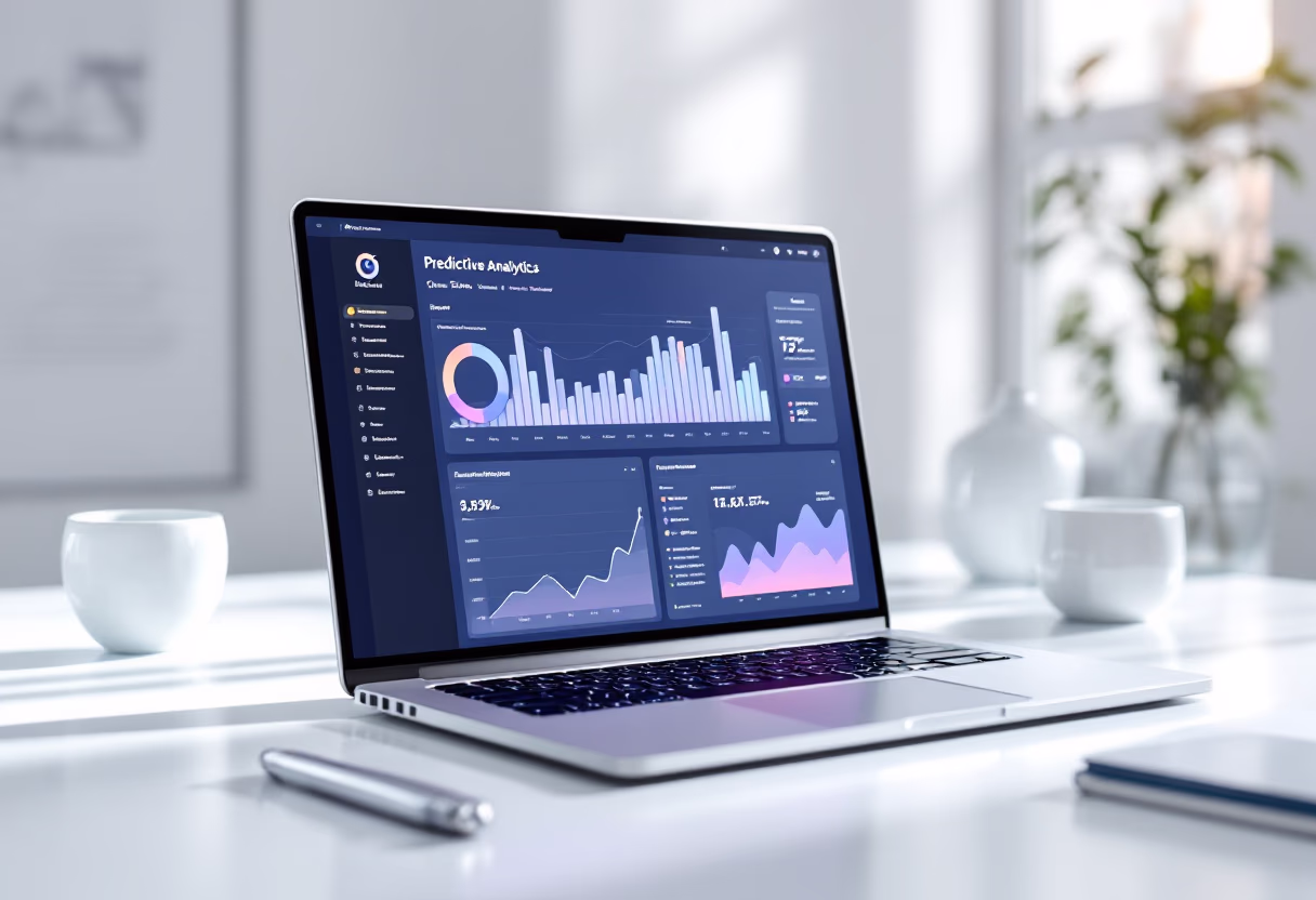 image of predictive analytics charts (for a data analytics and business intelligence), scenario 1