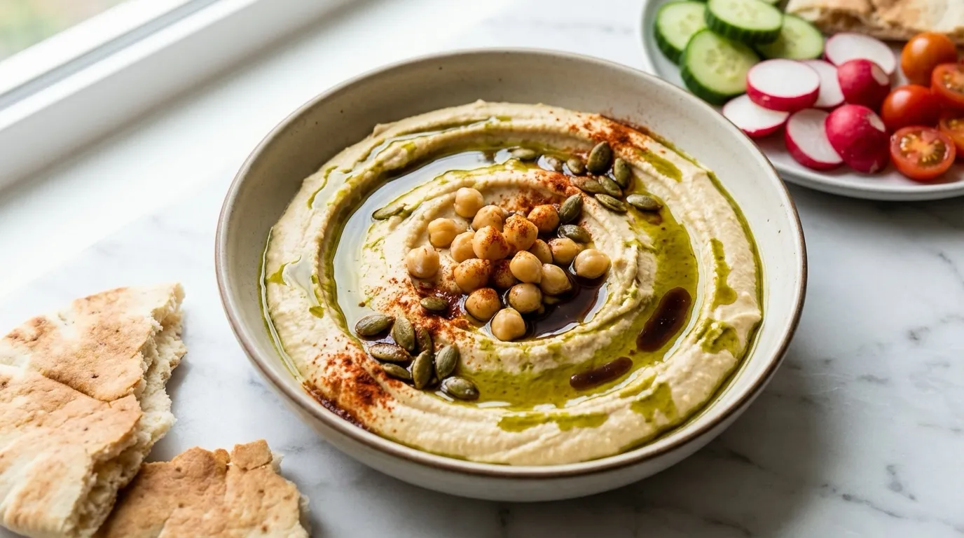 Hummus with Pumpkin Seed Oil