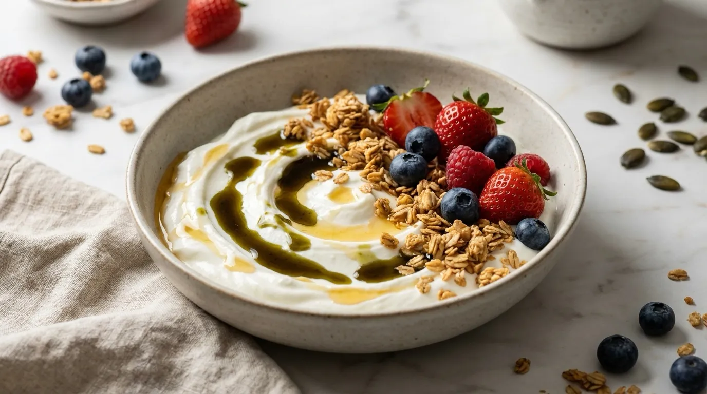 Greek Yogurt with Honey & Pumpkin Seed Oil