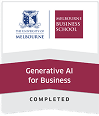 Melbourne Business School Generative AI for Business completion badge
