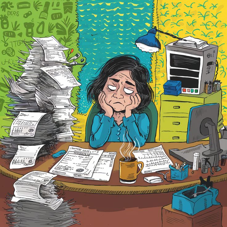 Overwhelmed therapist
