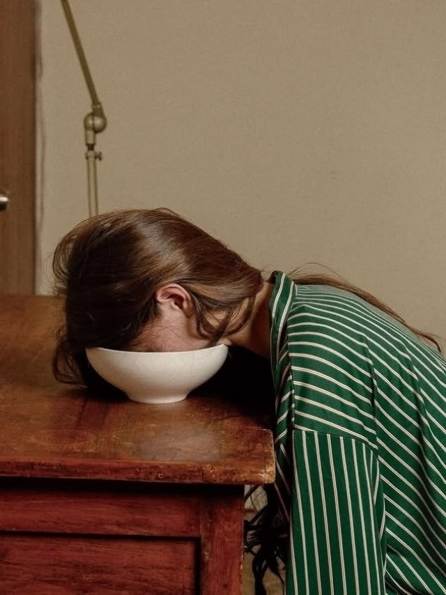 Woman having a hard morning, ADHD