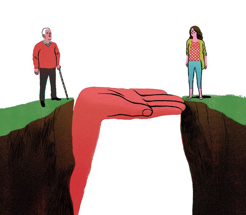 family members with a chasm between them