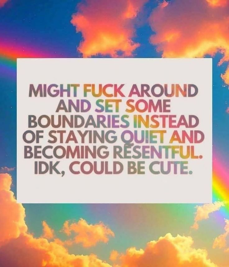 setting boundaries is cute