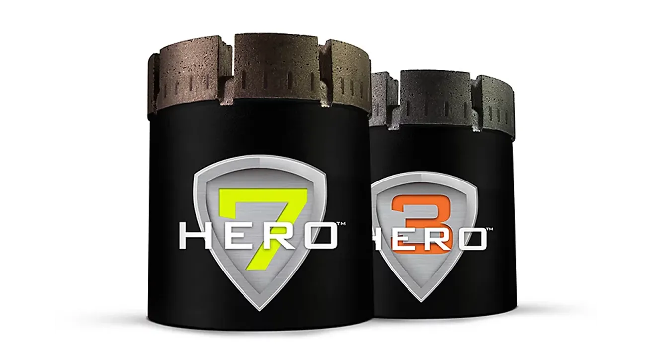Brocas diamantadas impregnadas Epiroc HERO 7 y HERO 3 para perforación wireline de exploración
