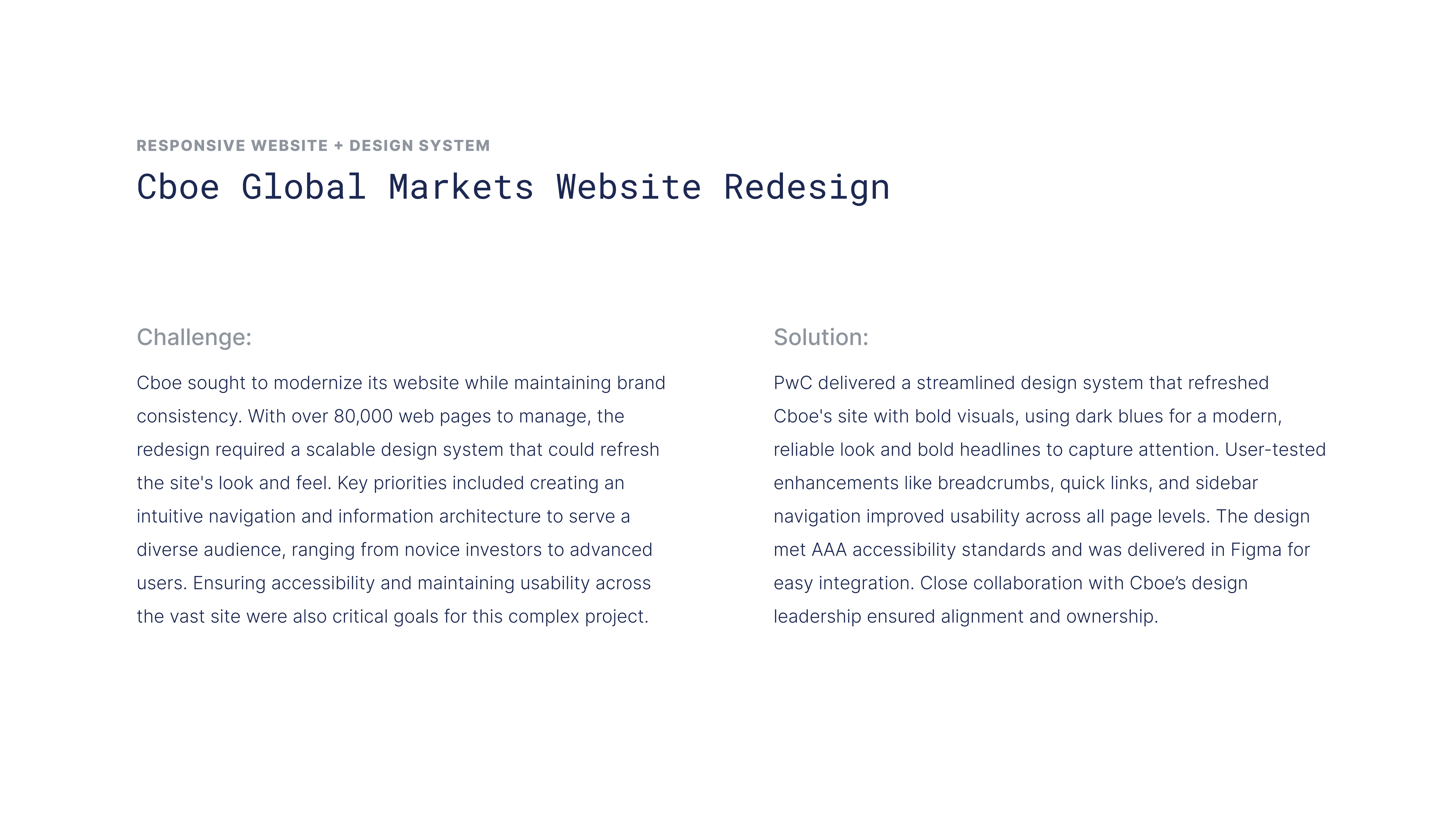 Project Description - Problem & Solution