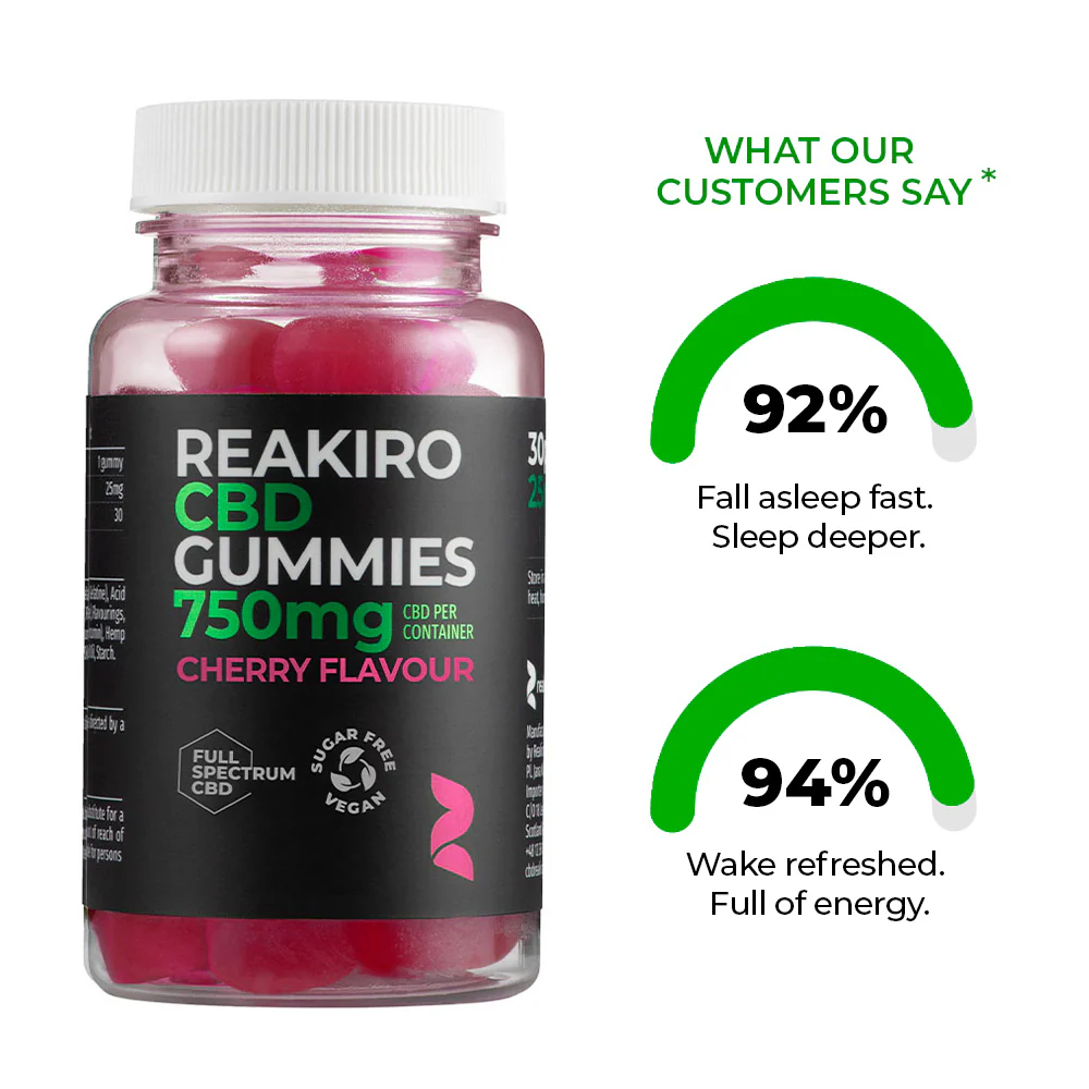 Gummies CBD Vegan 750mg Cerise - Reakiro