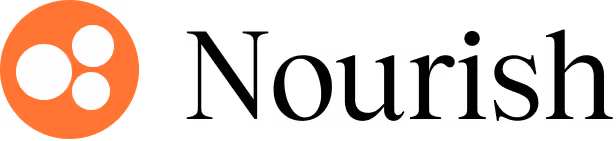 nourish text logo black