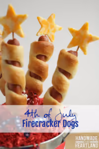 4th of July cook out food ides - firecrackers-dogs