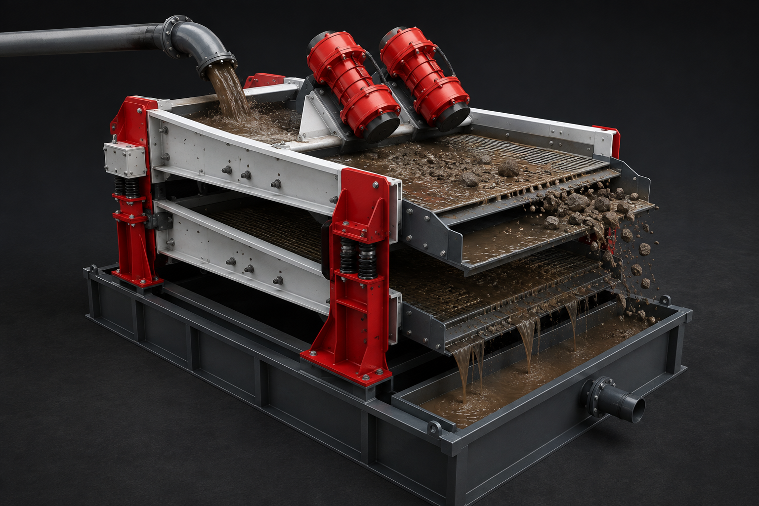 Primary shale shaker screening in a Gladiator HDD separation system