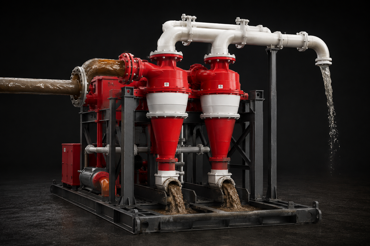 Hydrocyclone drilling fluid separation process