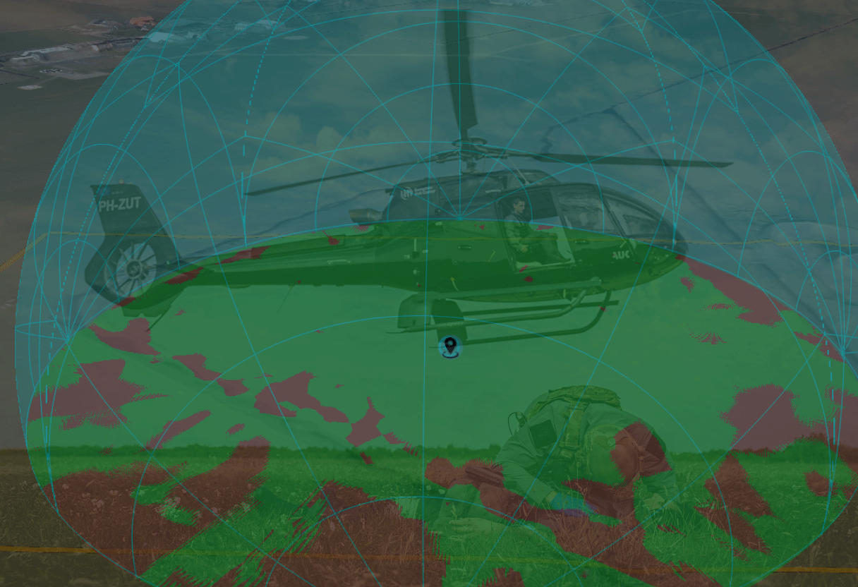 image of a satellite orbiting earth (for space tech)