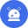 Illustration of a blue smartphone with a white chat bubble and a smiling face inside the chat bubble.