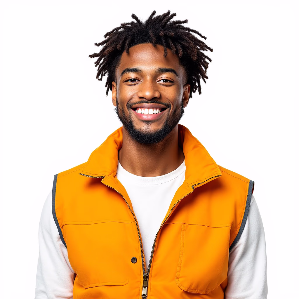 [headshot] image of customer (for a courier & delivery service)