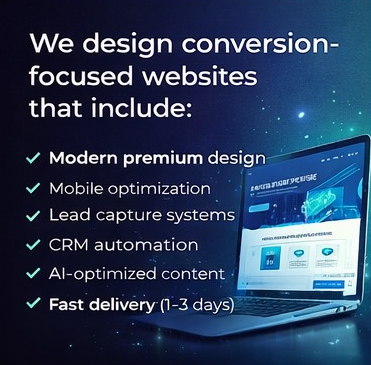 [digital project] image of website design on a laptop (for a graphic design studio)