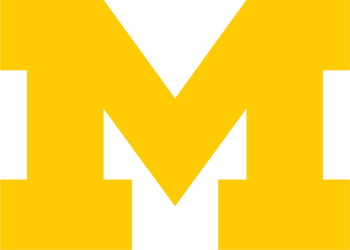 Block M logo in maize color representing University of Michigan.
