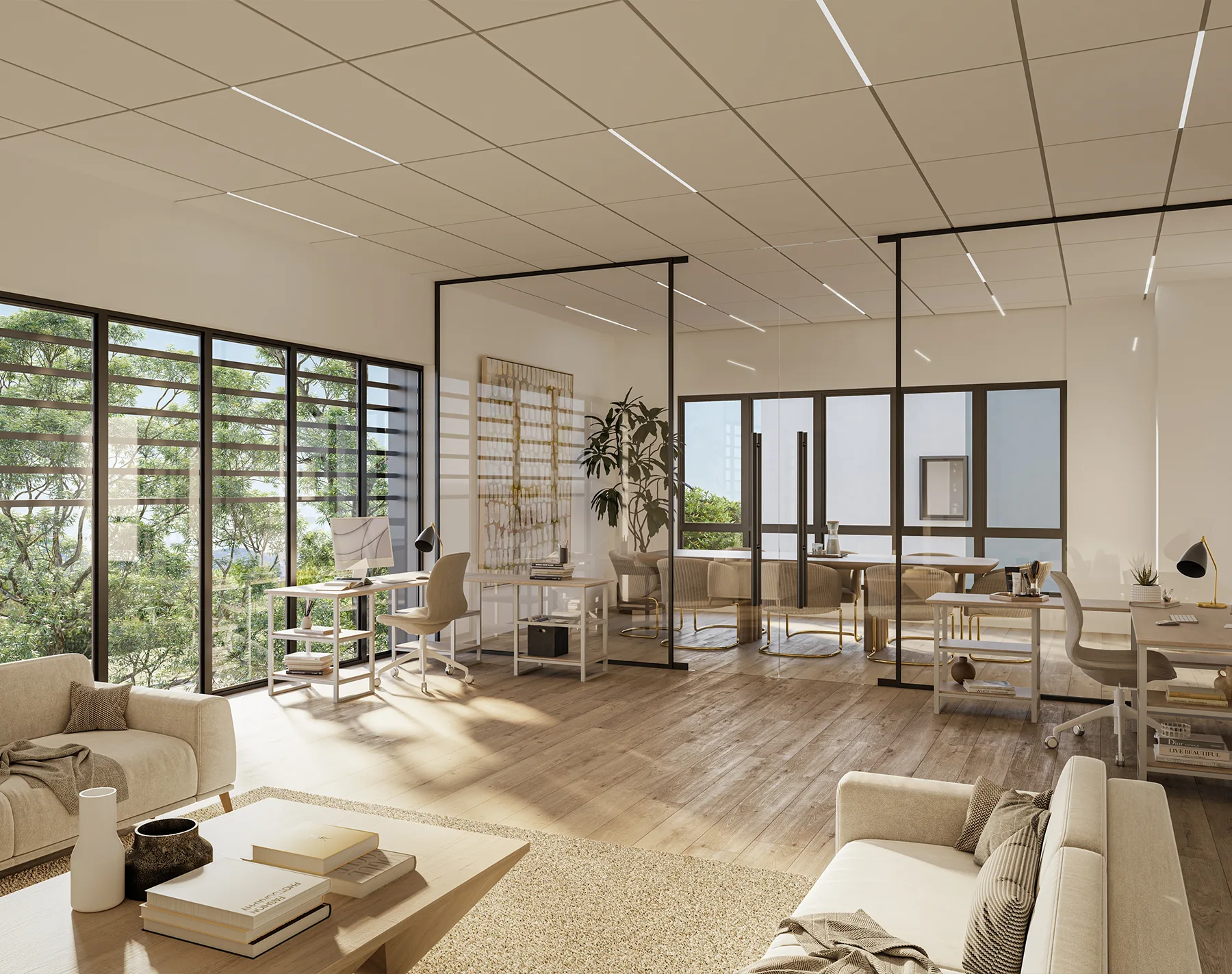 Interior render of a Warehouse Mezzanine