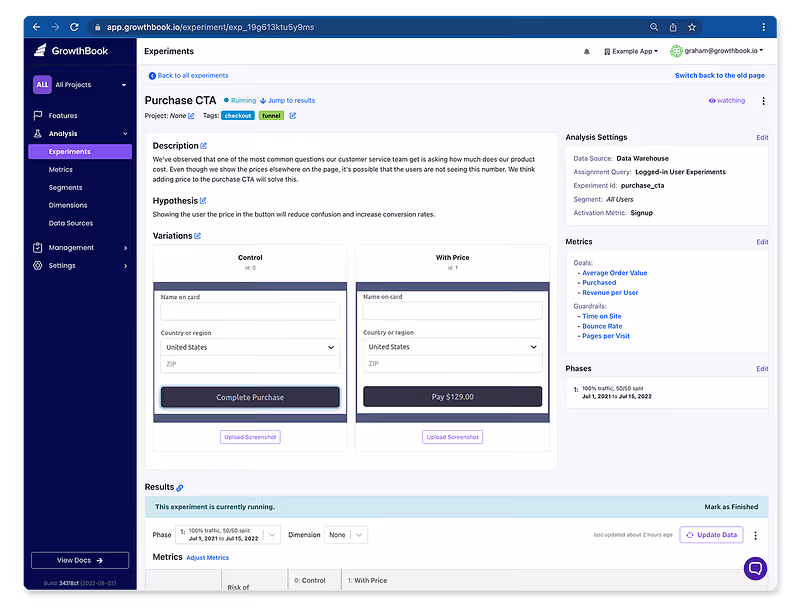 GrowthBook Version 1.5