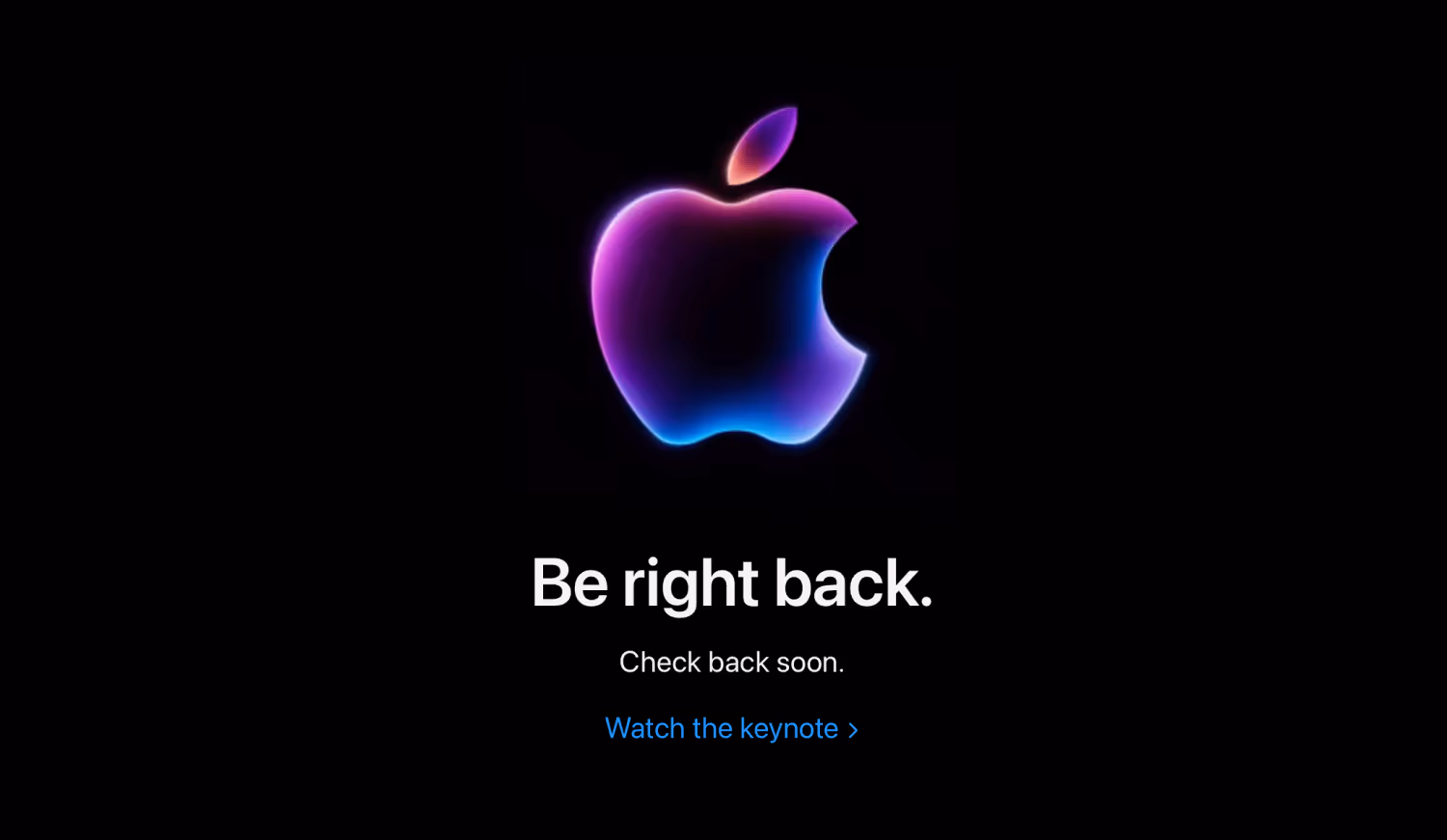 Apple's famous Be right back screen