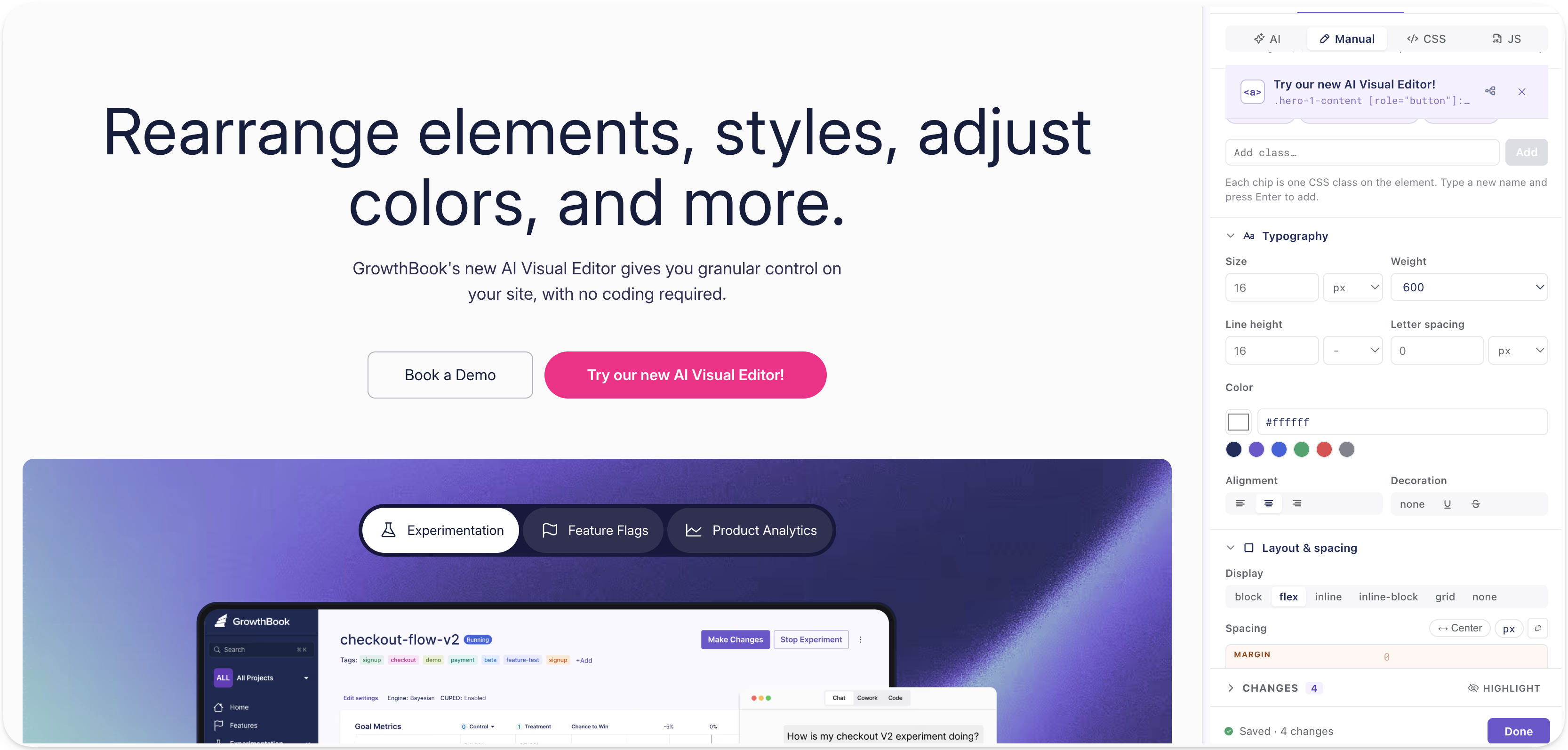 Visual Editor design updates and layout changes