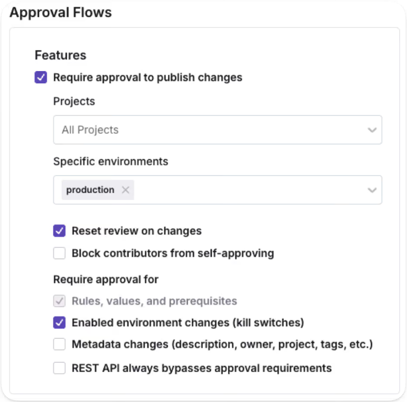GrowthBook approval workflows
