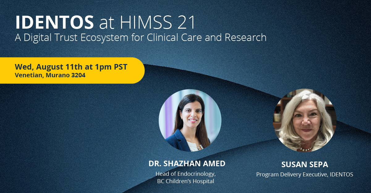 invite to IDENTOS at HIMSS 2021