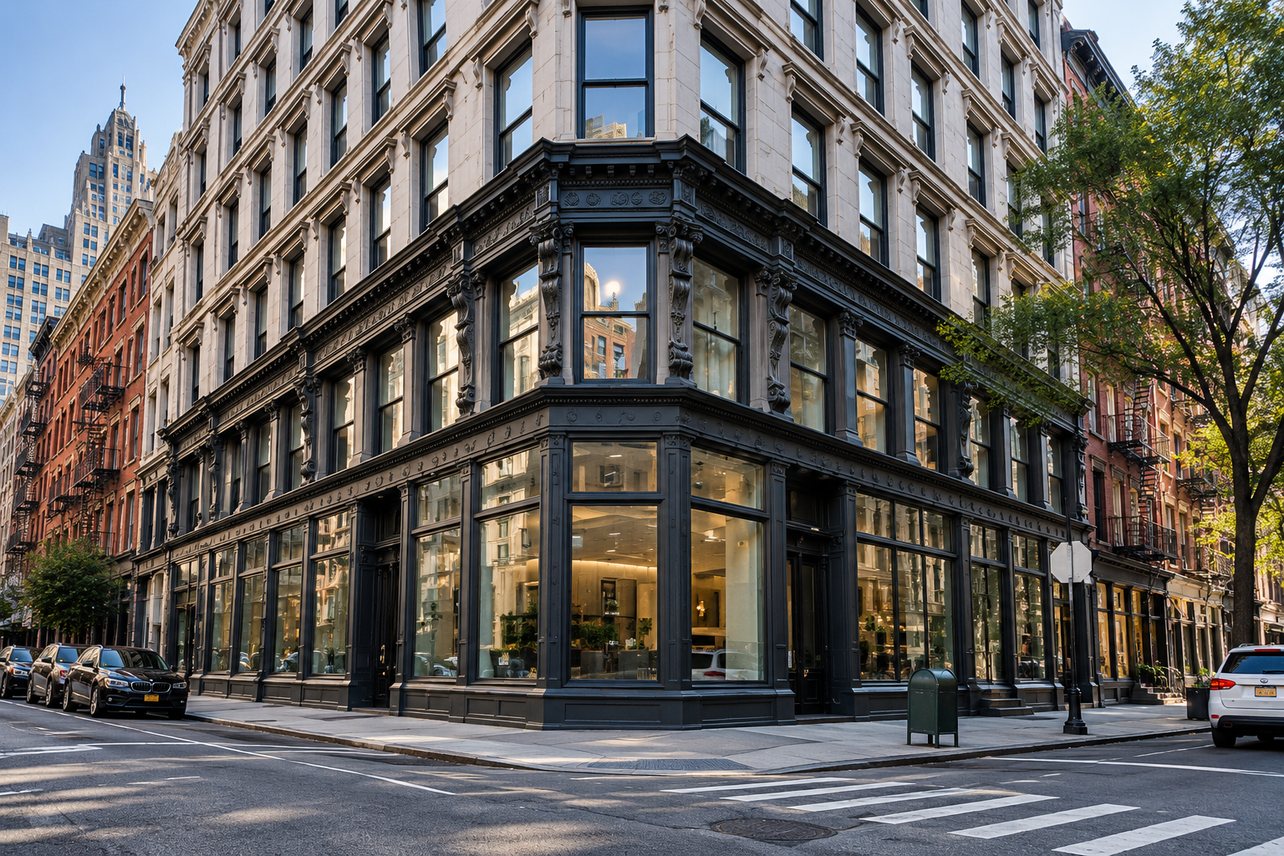 Manhattan corner mixed-use building