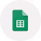 Google Sheets icon with a green spreadsheet symbol and a white page background.
