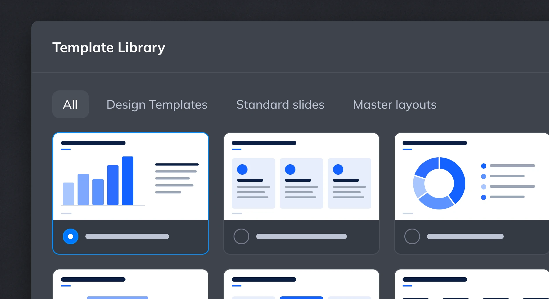 Brand components and reusable layouts for presentations