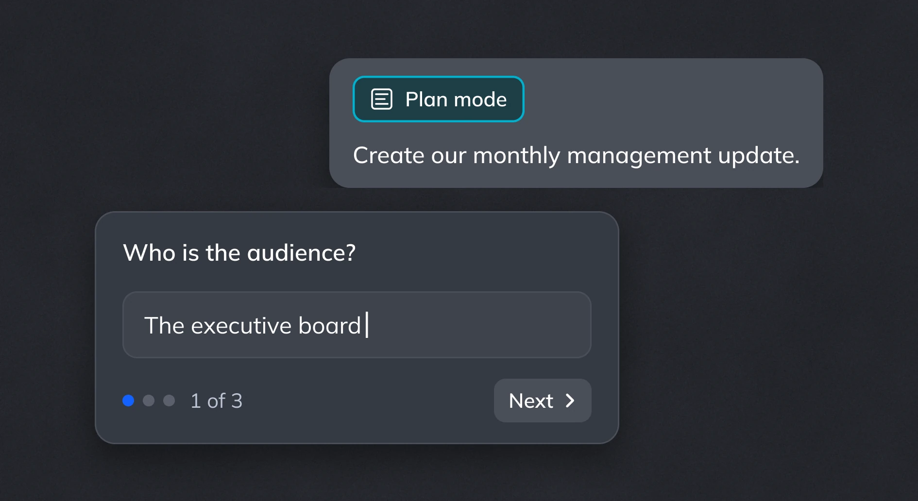 An outline taking shape before slide generation