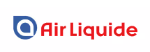 Logo d'Air Liquide avec un cercle bleu et une lettre A stylisée à gauche du texte rouge.