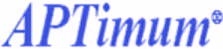 Le texte stylisé montrant 'APTimum' en bleu avec un symbole de marque déposée.