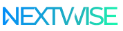 Logo text reading NEXTW!SE in gradient blue to green letters