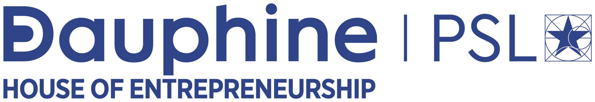 Logo Dauphine PSL Maison de l'Entrepreneuriat avec une étoile stylisée à droite.