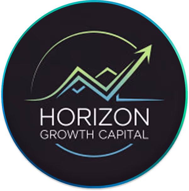 Logo de Horizon Growth Capital avec une flèche ascendante verte et bleue symbolisant la croissance financière.