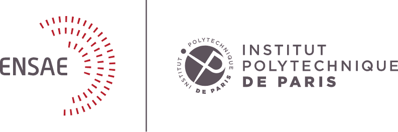 Logo ENSAE à gauche et logo Institut Polytechnique de Paris à droite, séparés par une ligne verticale.