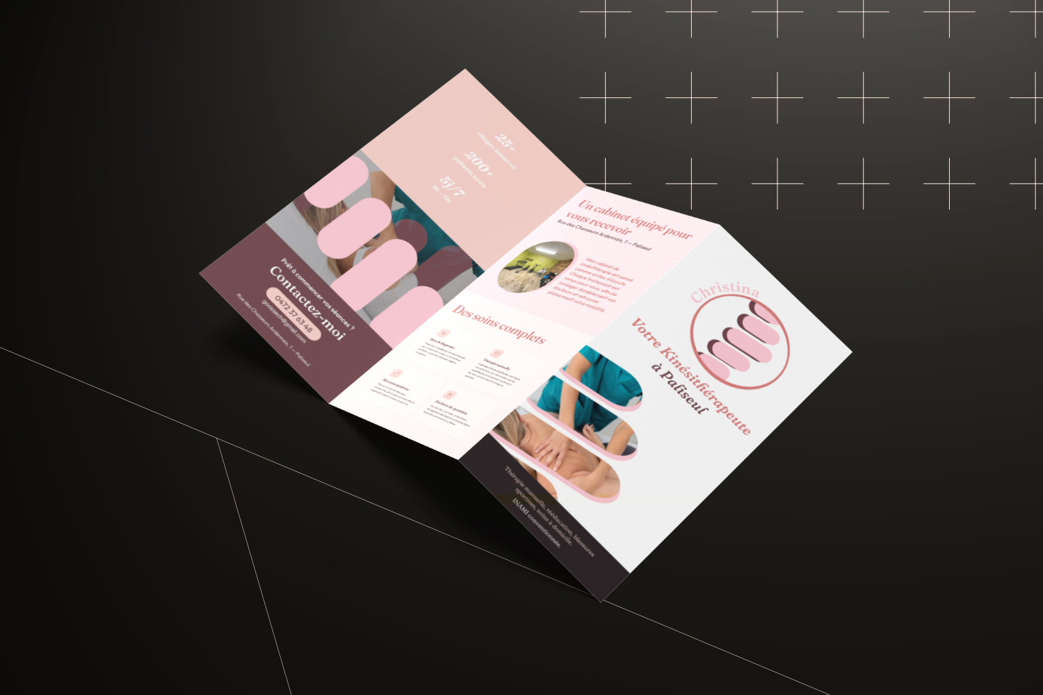 fier A4 tri fold pour praticien médical