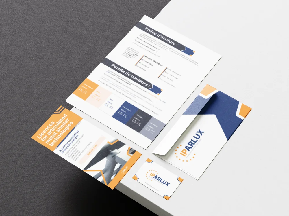 Exemple de graphismes print pour l'entreprise industrielle IPARLUX