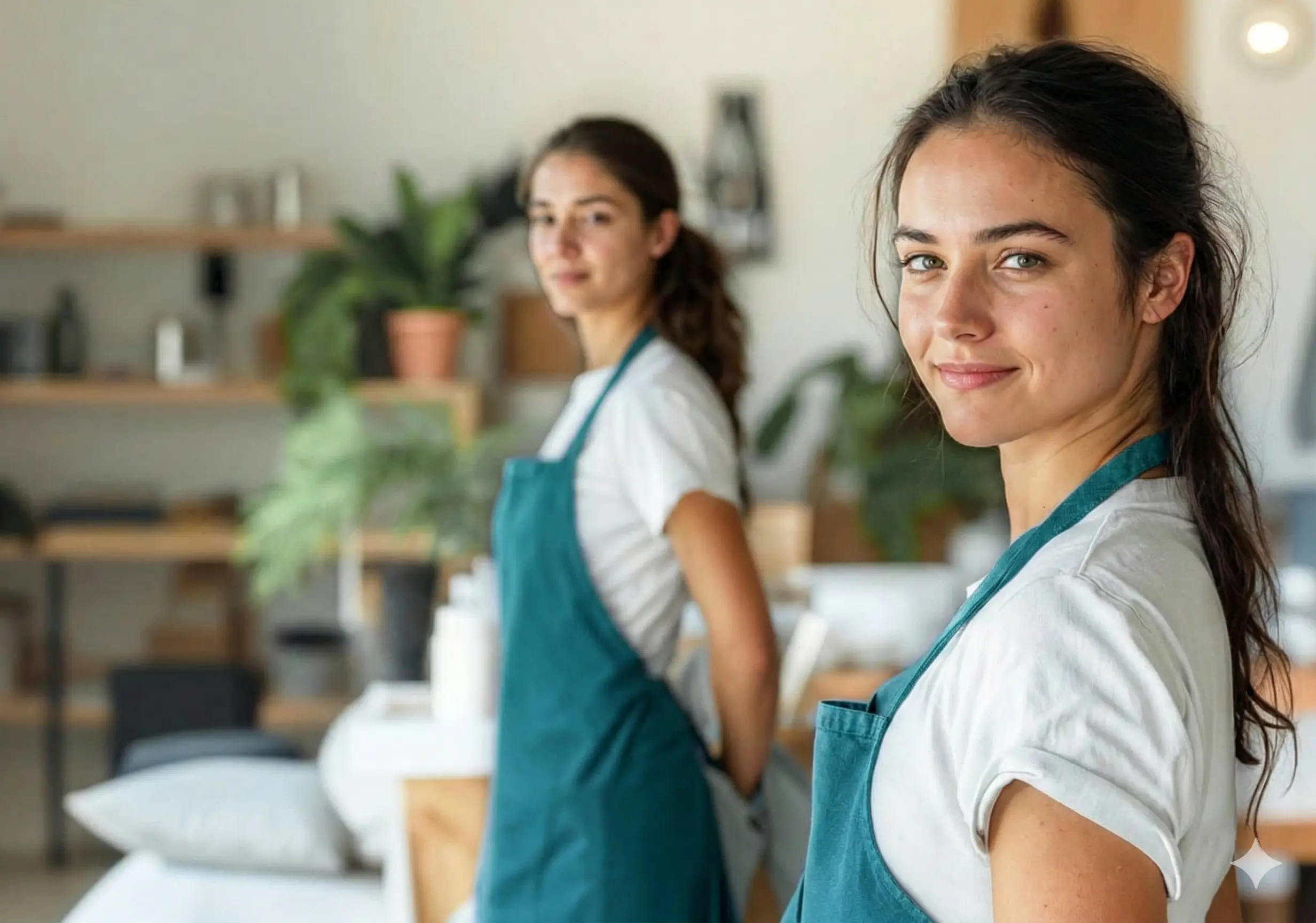 cleaning girls ready to work