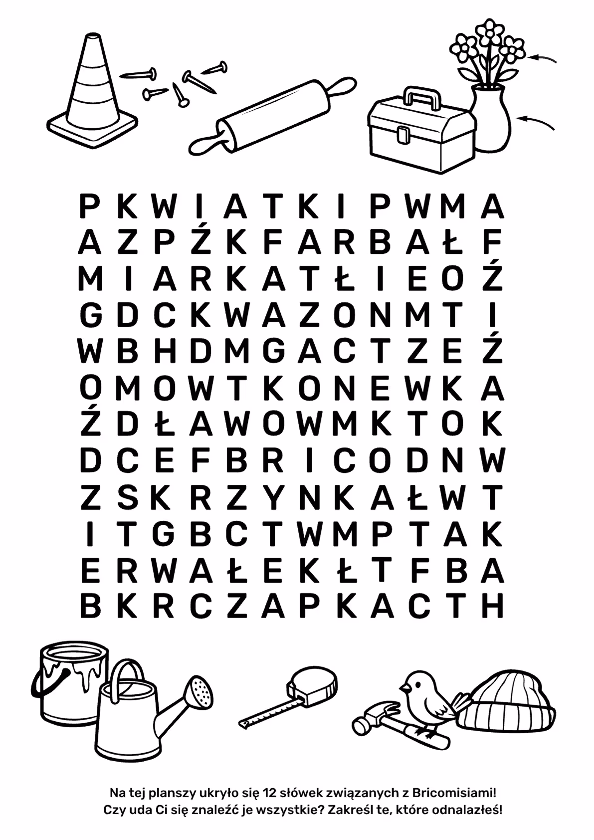 Podgląd wykreślanki Bricomisie