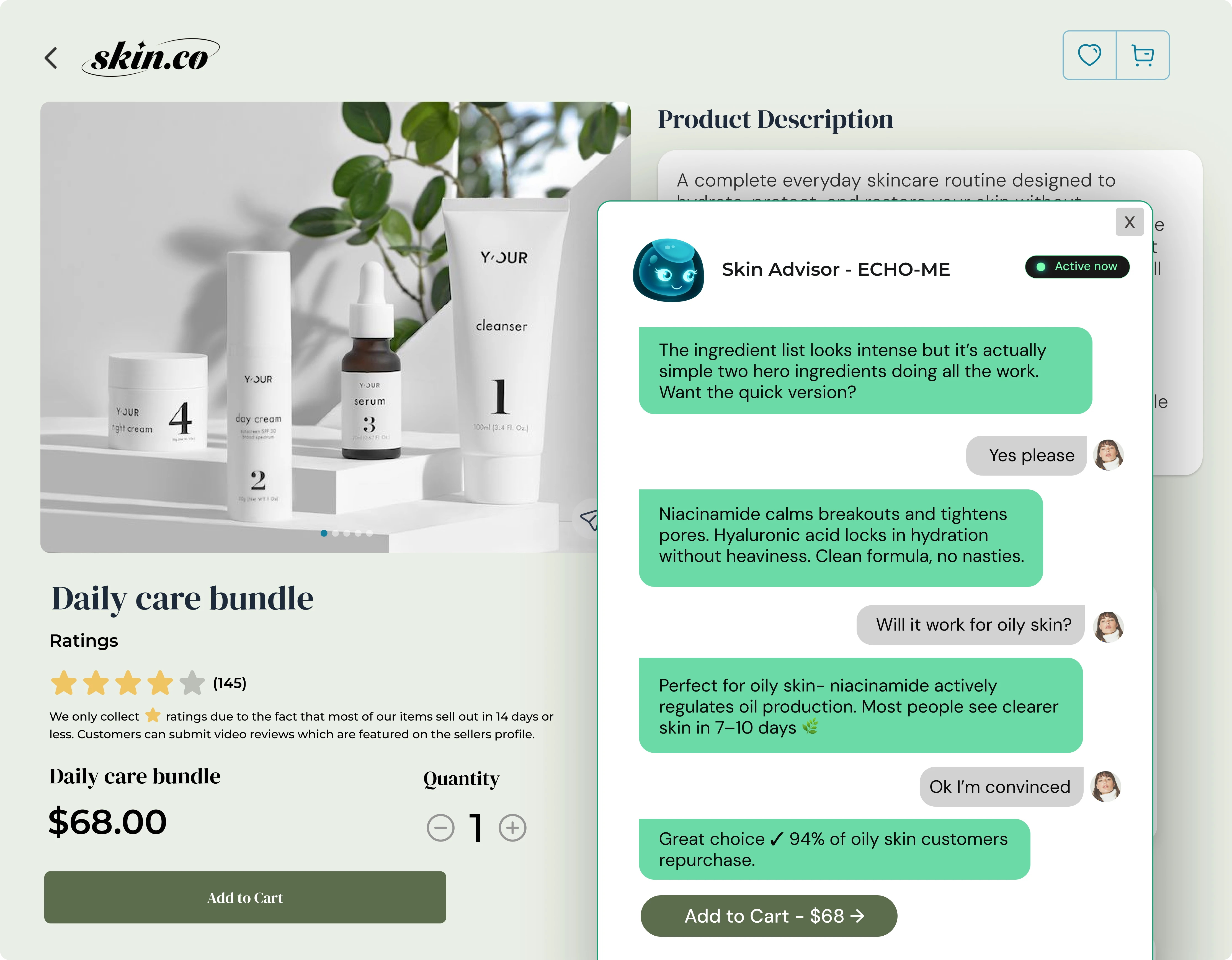 Skin.co daily care bundle