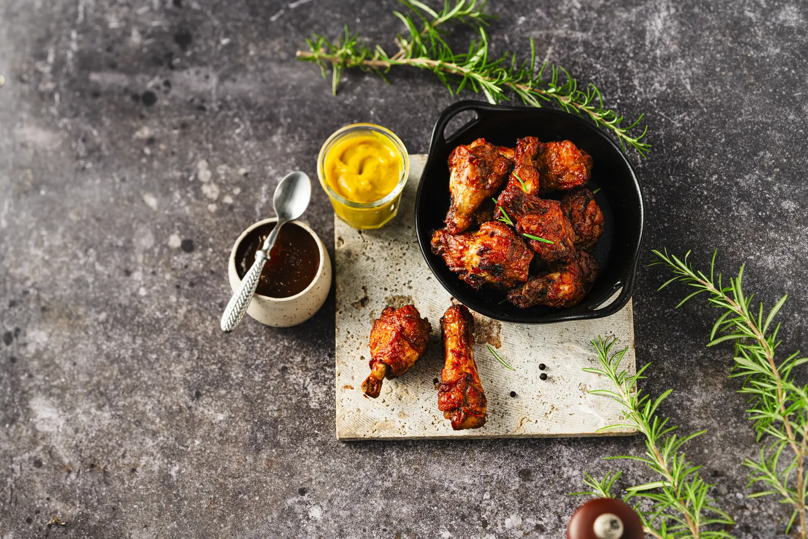 Wings de poulet marinés barbecue